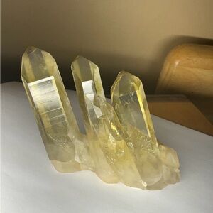 Large Lemurian Himalayan quartz cluster/yellow crystal
